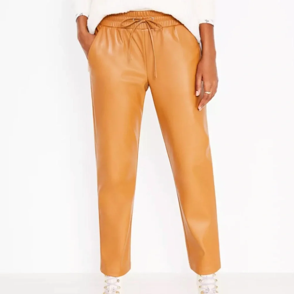 LOFT Faux Leather Pants in Safari Sand. Size XL. Brand new!